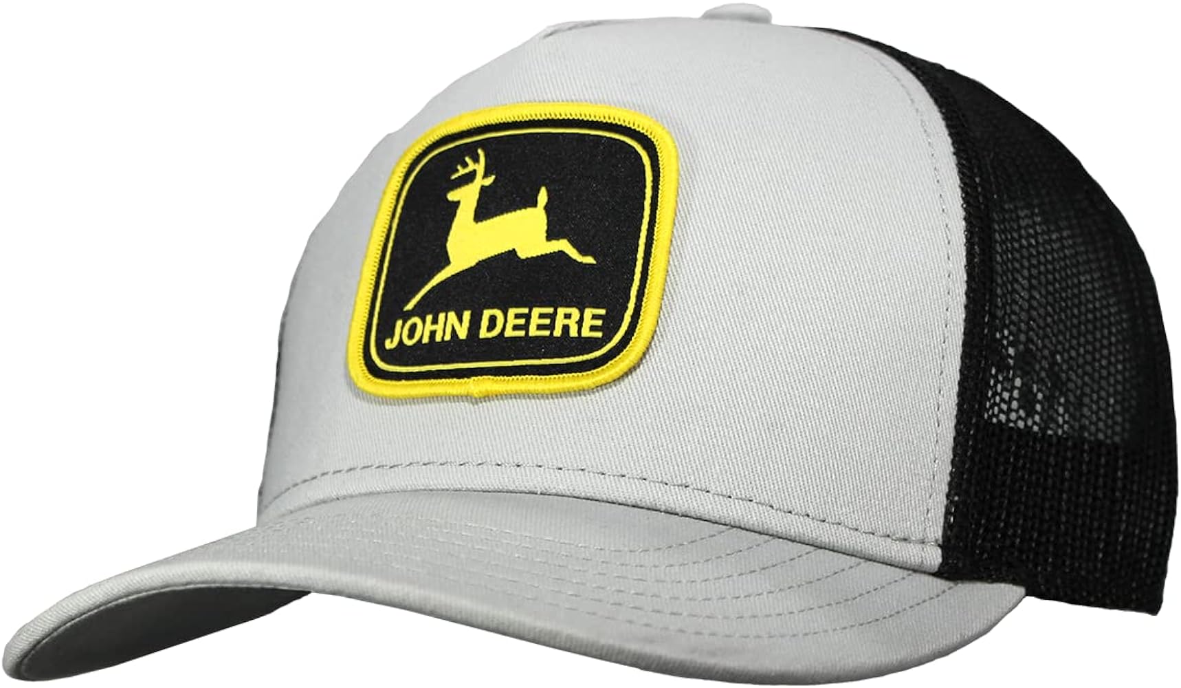 John Deere Twill Trucker Hat Mesh Baseball Cap-Black-Os