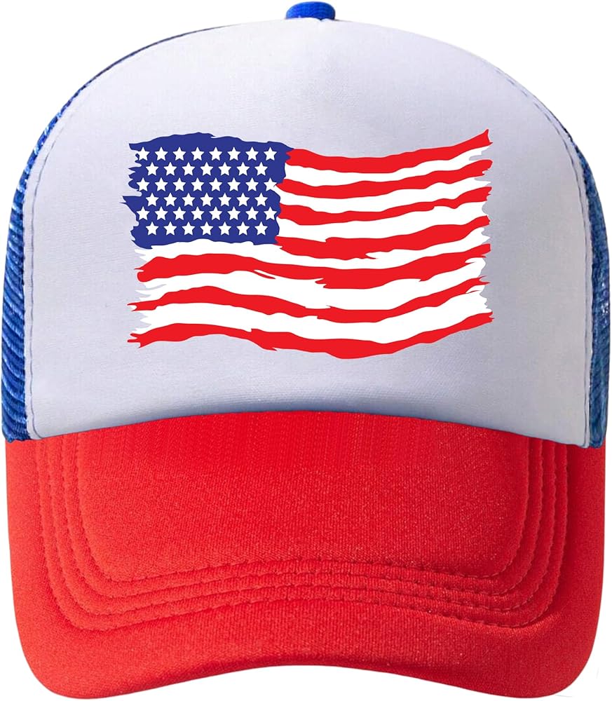 American Flag Hat USA Hat 4th of July Trucker Hats for Women Men Patriotic US Baseball Cap