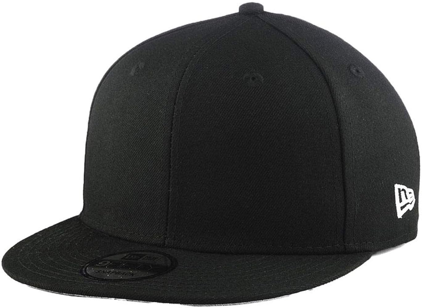 New Era Blank Custom 9FIFTY Adjustable Snapback Cap Black/Grey UV