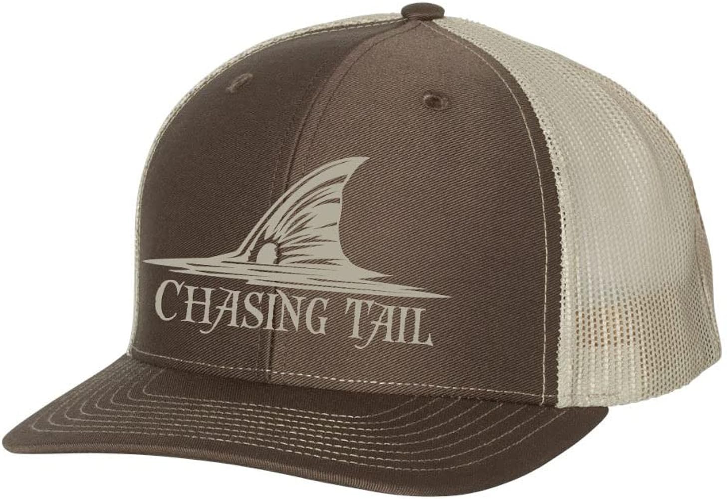 Heritage Pride Chasing Tail Redfish Mens Embroidered Mesh Back Trucker Hat