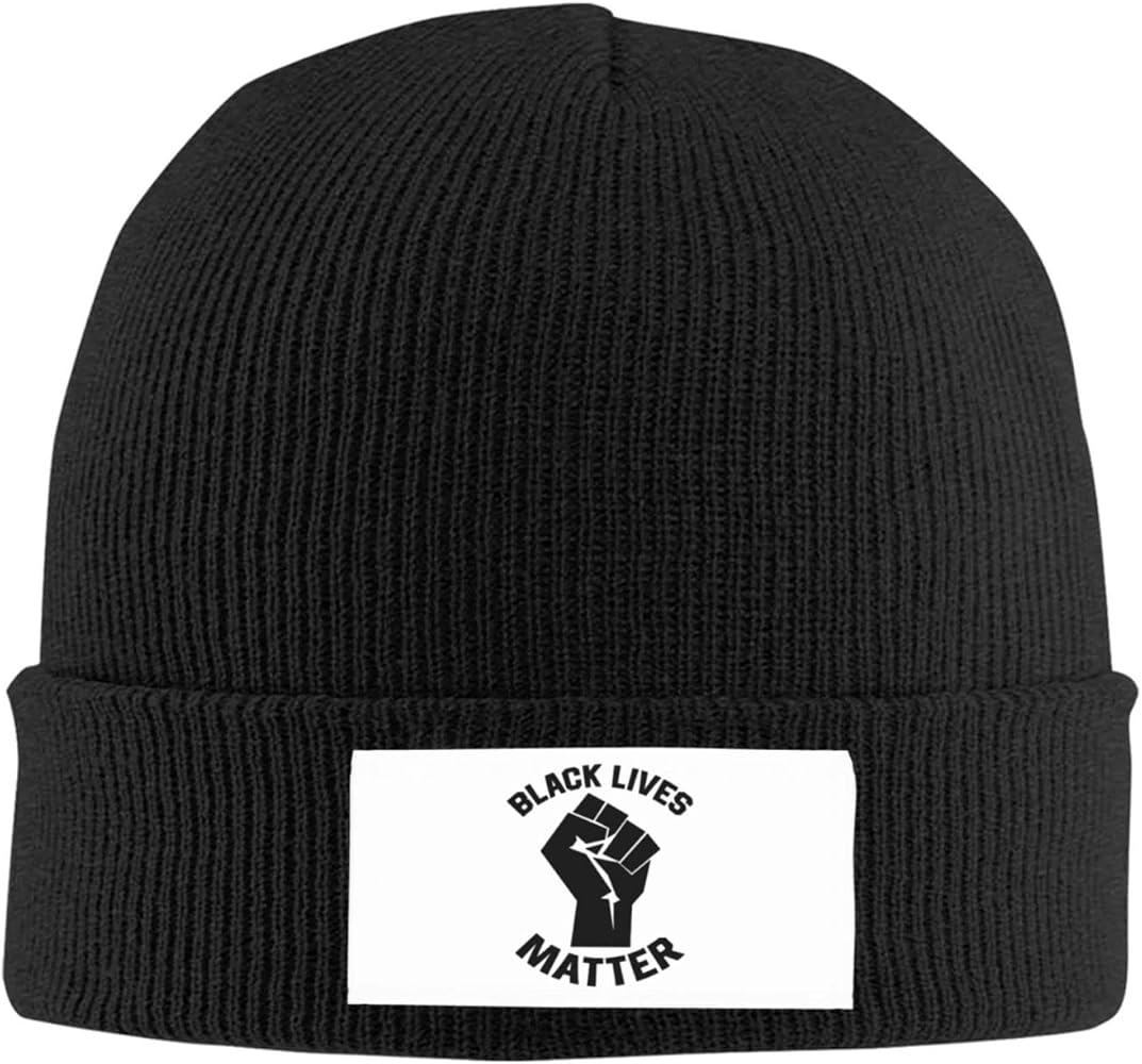 Black Lives Matter Beanie Womens Skull Cap Mens Winter Knit Hat