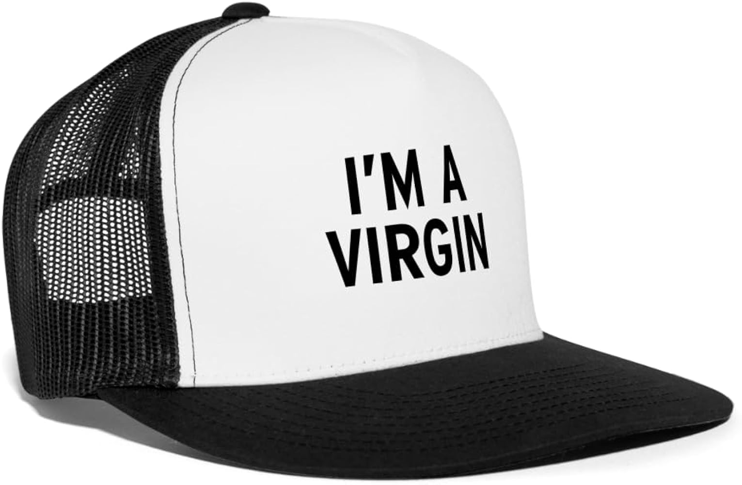 Chudly.com I'm A Virgin Funny Party Snapback Mesh Trucker Hat