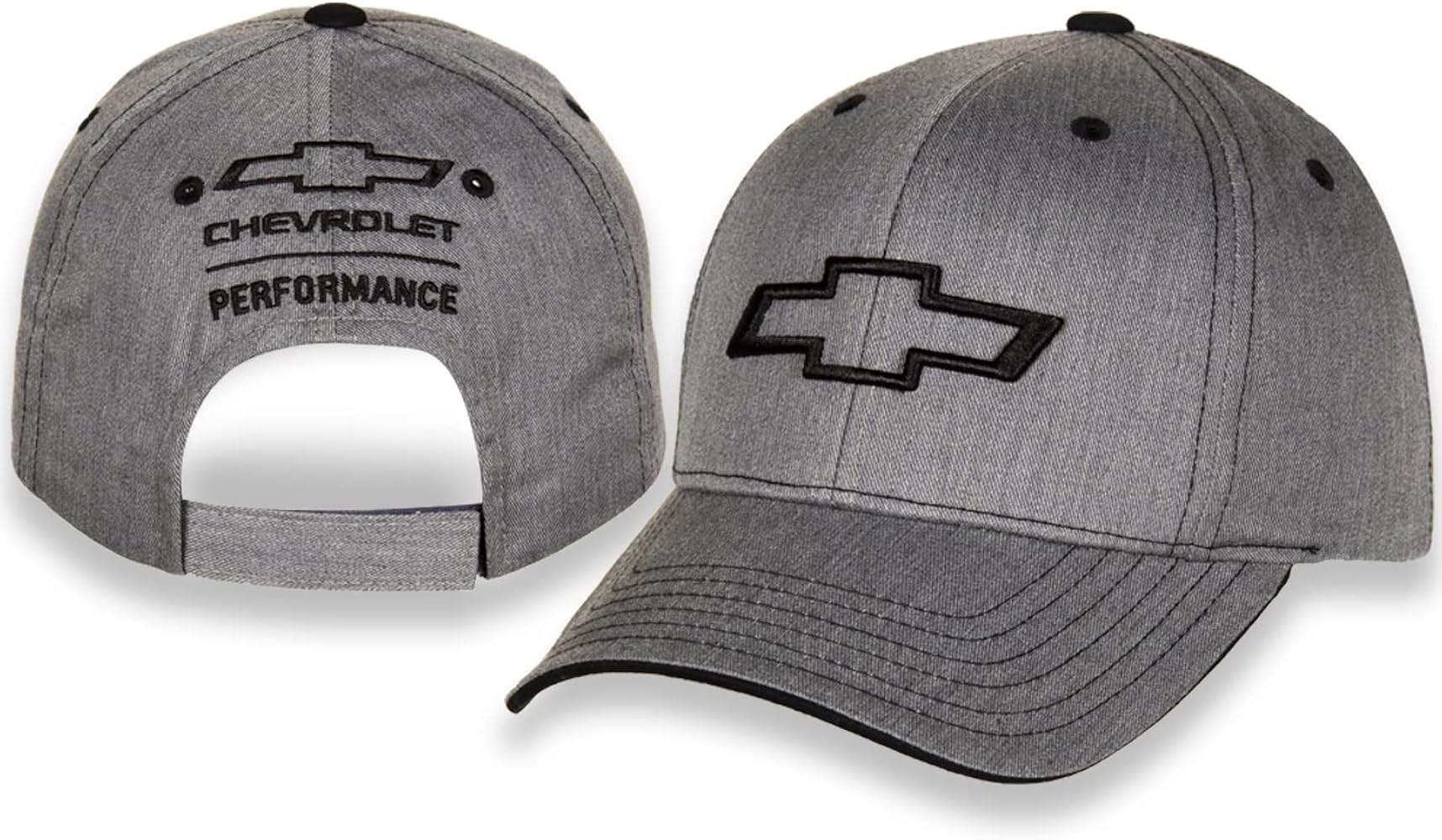 Heather Grey Chevrolet Bowtie Twill Hat with Adjustable Closure