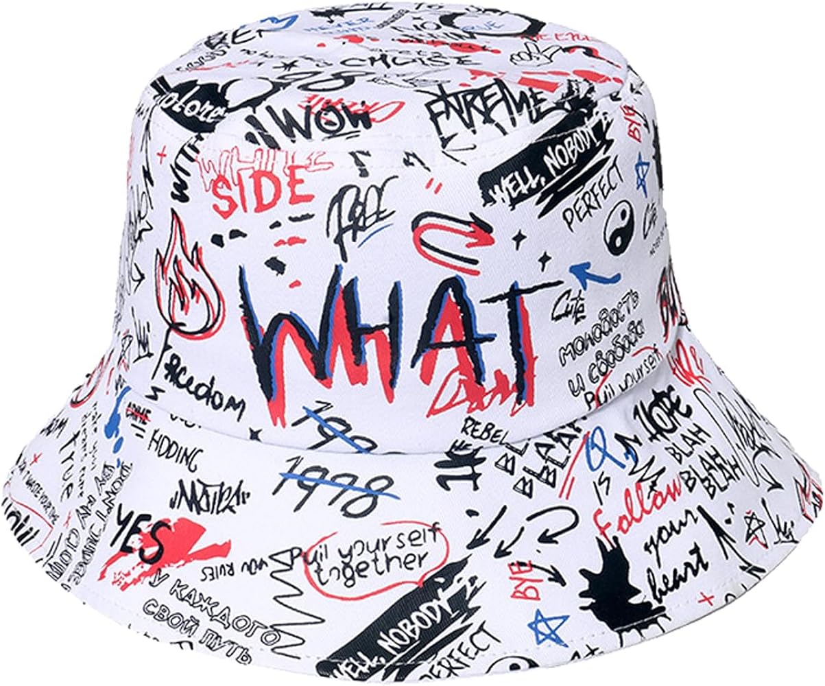 Packable Reversible Printed Bucket Hat Unisex for Men Women Beach Fisherman Cap