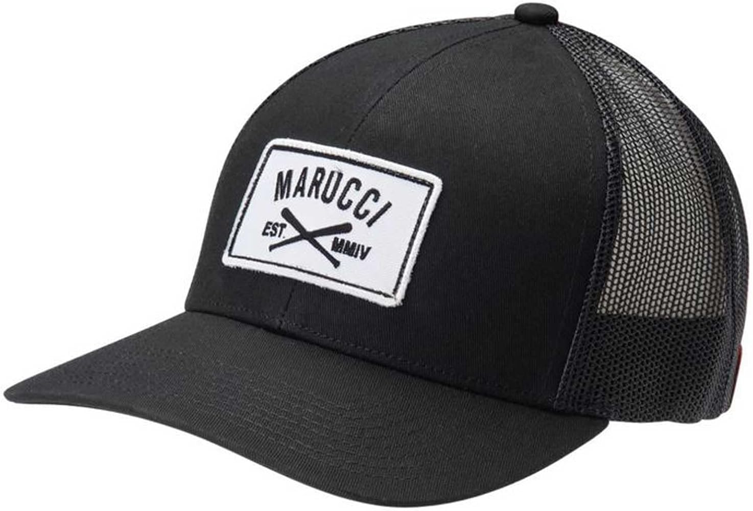 Marucci Sports Cross Patch Trucker Snapback Black, Black, Adult, Hats, Men's Apparel (MAHTTRPCS-BK-A)