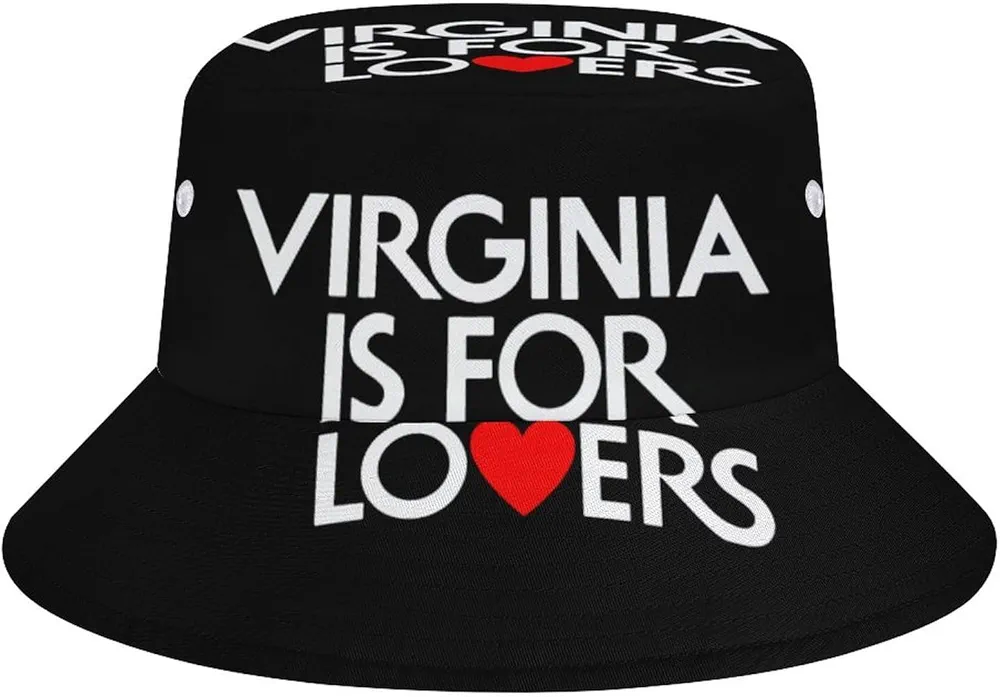 Virginia is for Lovers Bucket Hat Print Sun Cap Fisherman Hat Travel Beach Cap Outdoor Cap for Women and Men