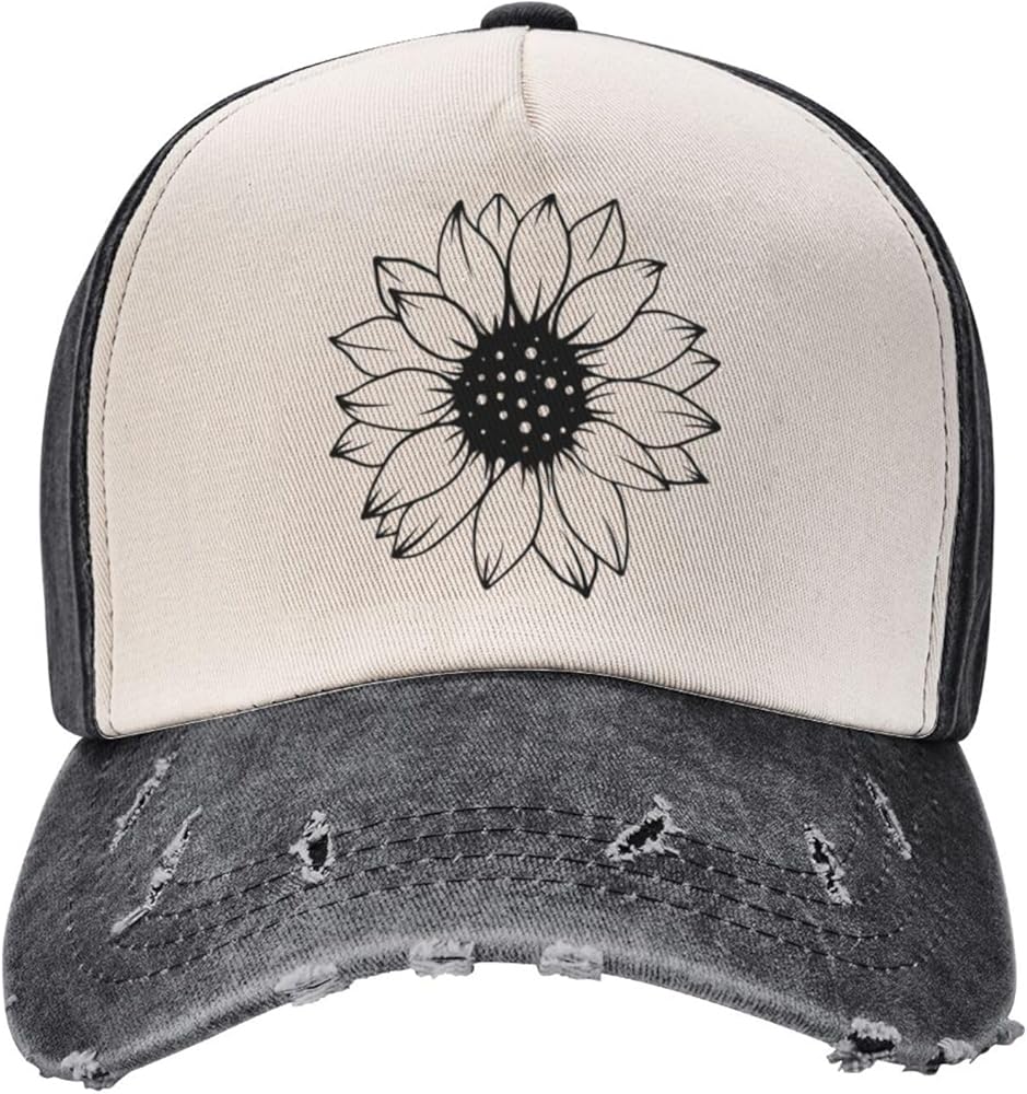 Sunflower Art Sunflower Quotes 14 Baseball Cap Golf Dad Hat Adjustable Original Classic Low Profile Cotton Hat Men Women