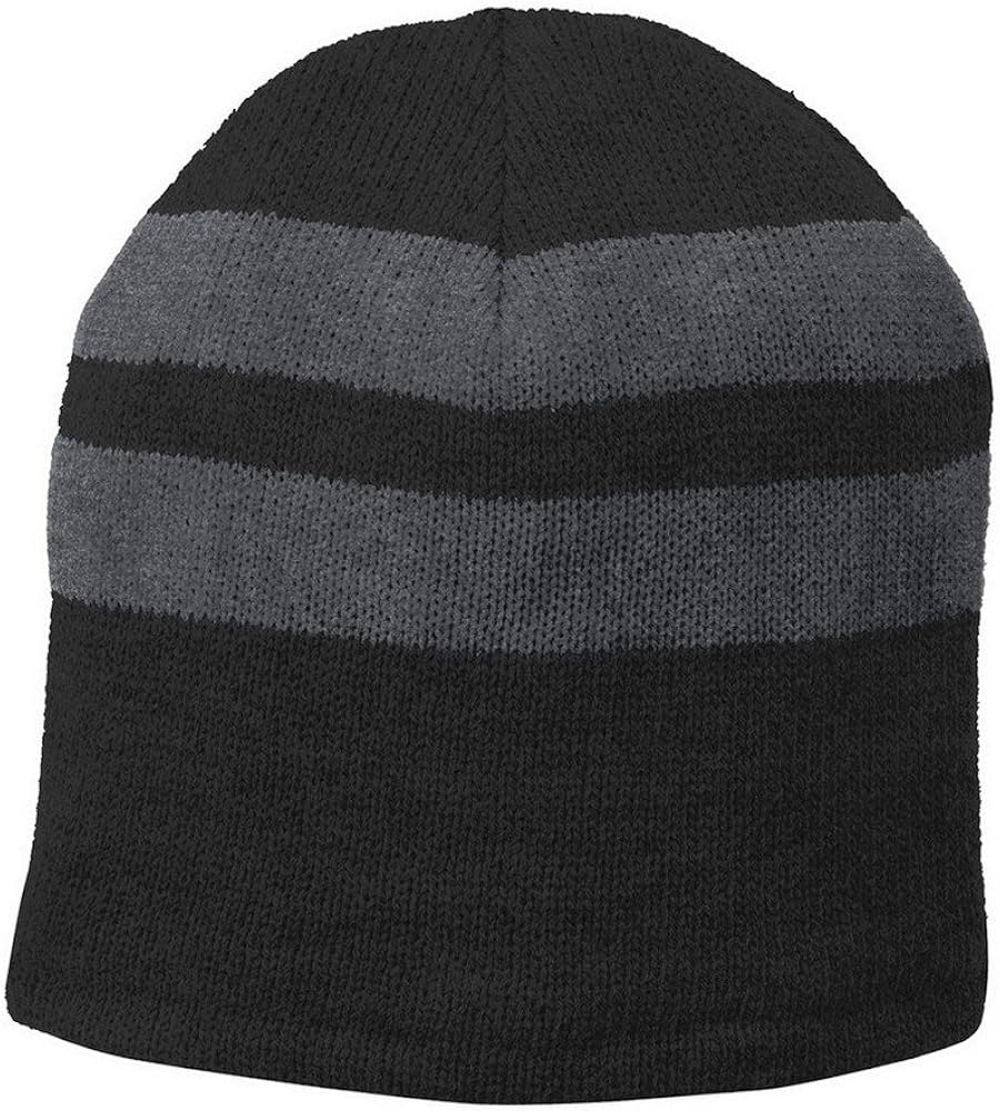 Port & Company Men's Fleece Lined Striped Beanie Cap