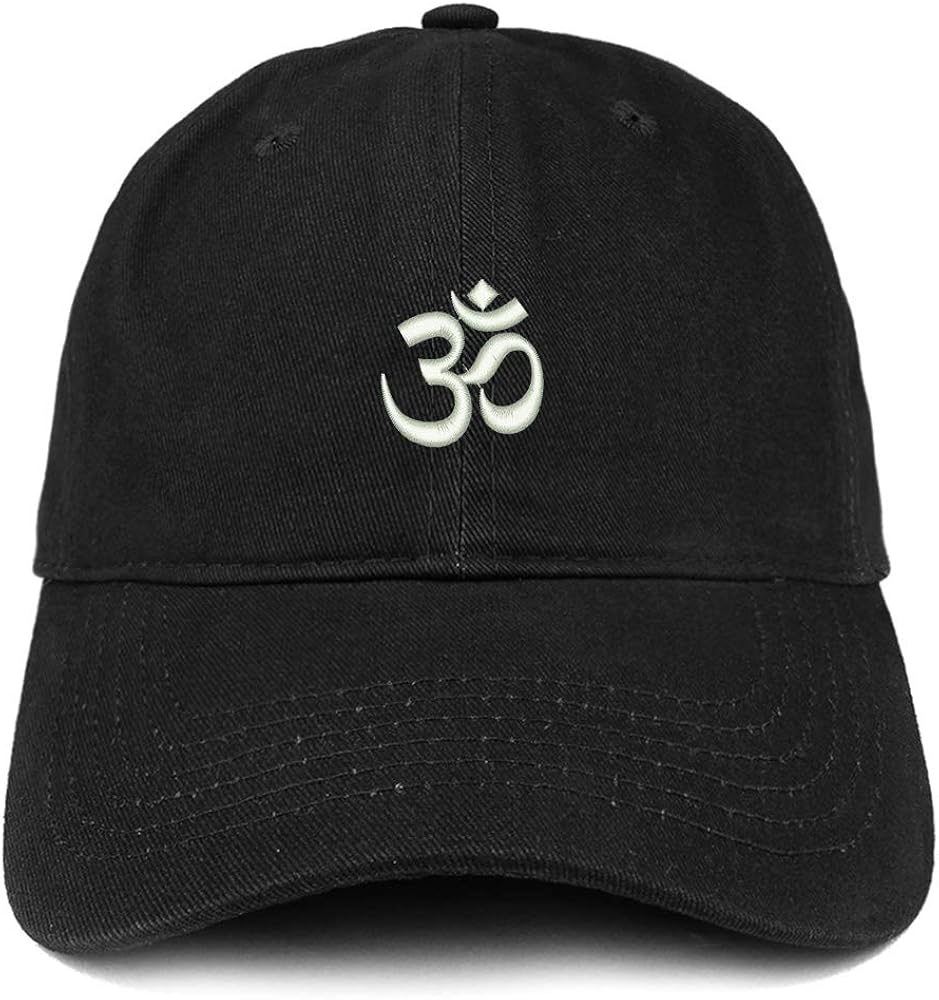 Trendy Apparel Shop Om Symbol Hinduism Embroidered Unstructured Cotton Dad Hat