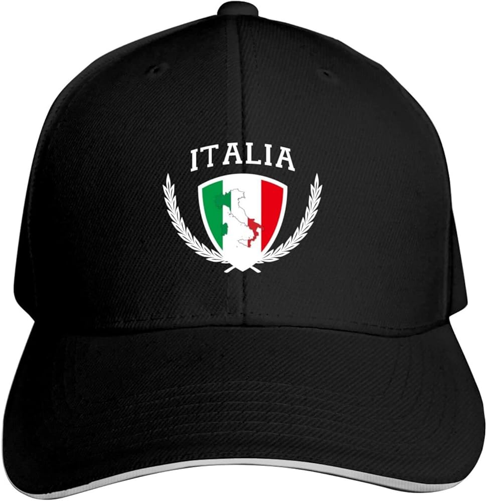 Italia Italy Italian Flag Unisex Adjustable Baseball Casquette Hats Sandwich Cap