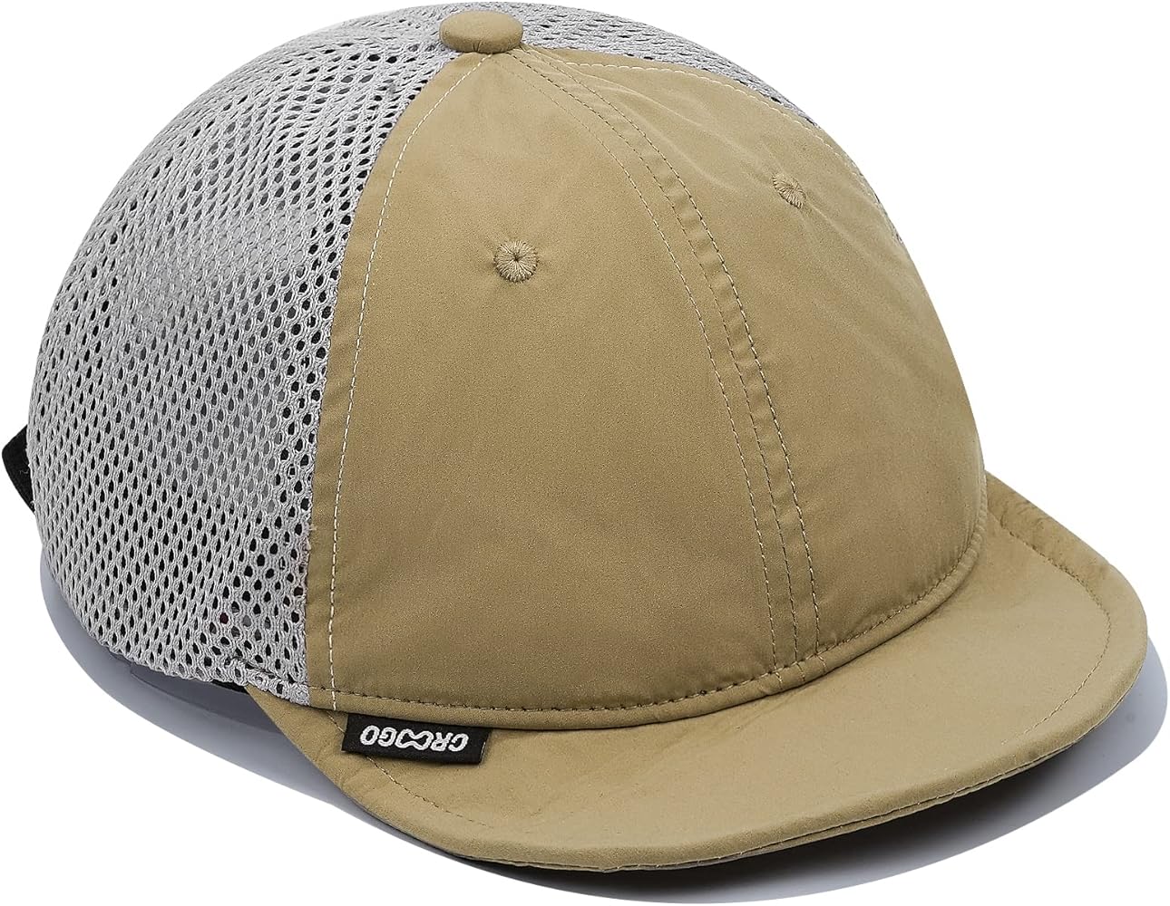 Croogo Breathable Short Brim Baseball Cap Mesh Trucker Hat Soft Flat Bill Dad Hats Lightweight Ultra Thin Sport Sun Cap