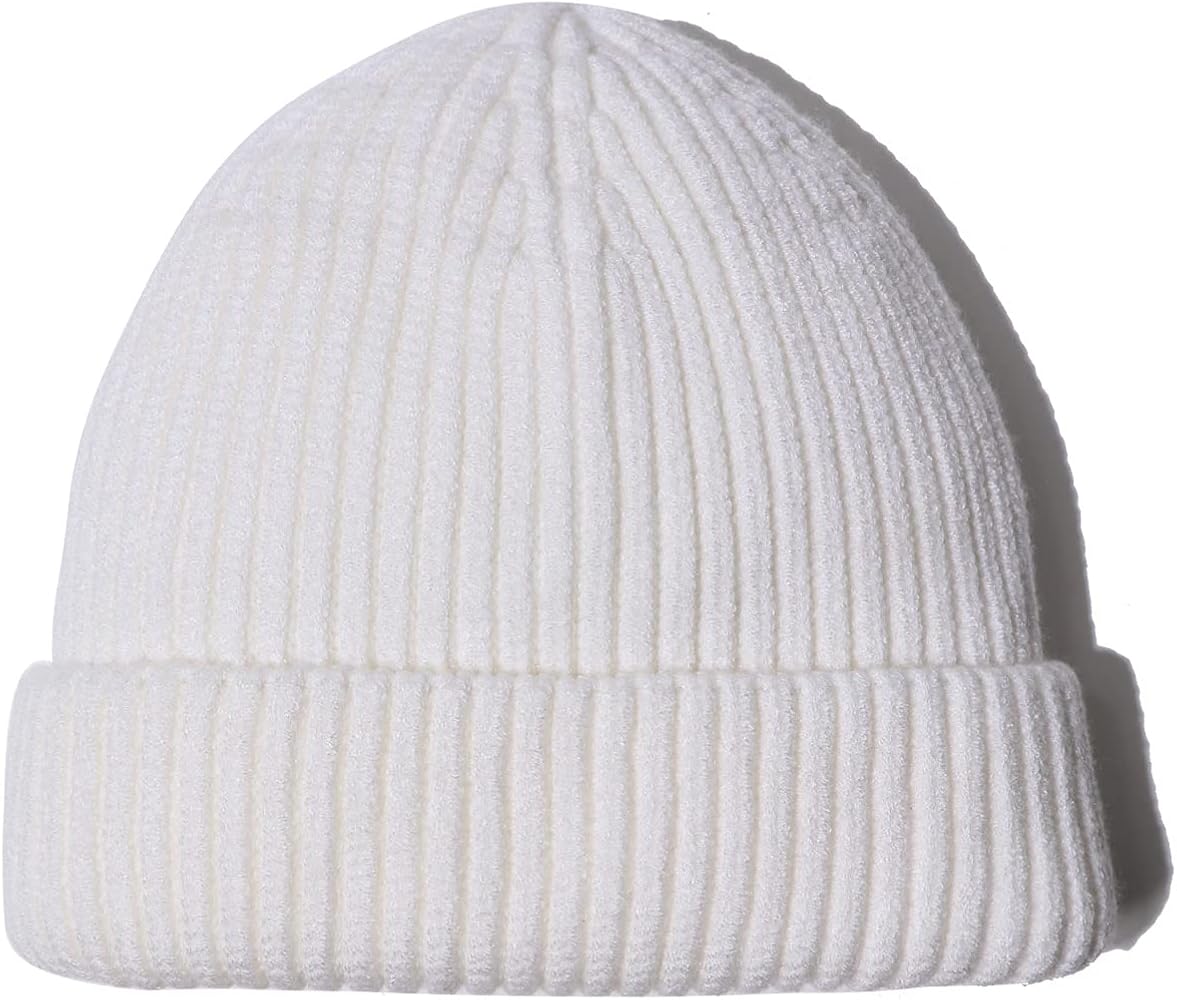 CLAPE Soft Skull Cap Daily Beanie Hat for Men Women Knit Cuff Short Fisherman Winter Warm Hats