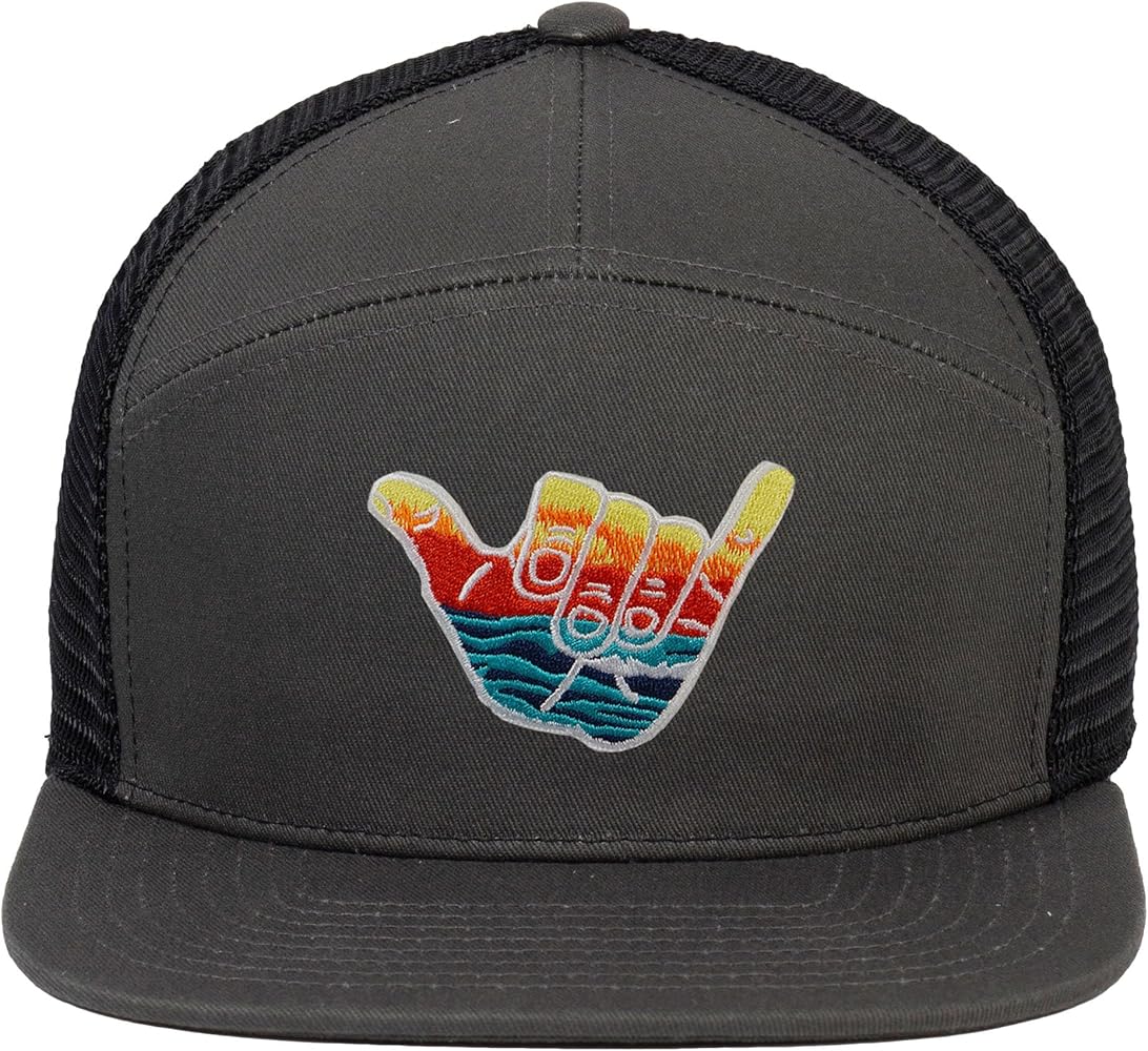 Shaka Waves Surf Trucker Hat - 7 Panel Hats for Men