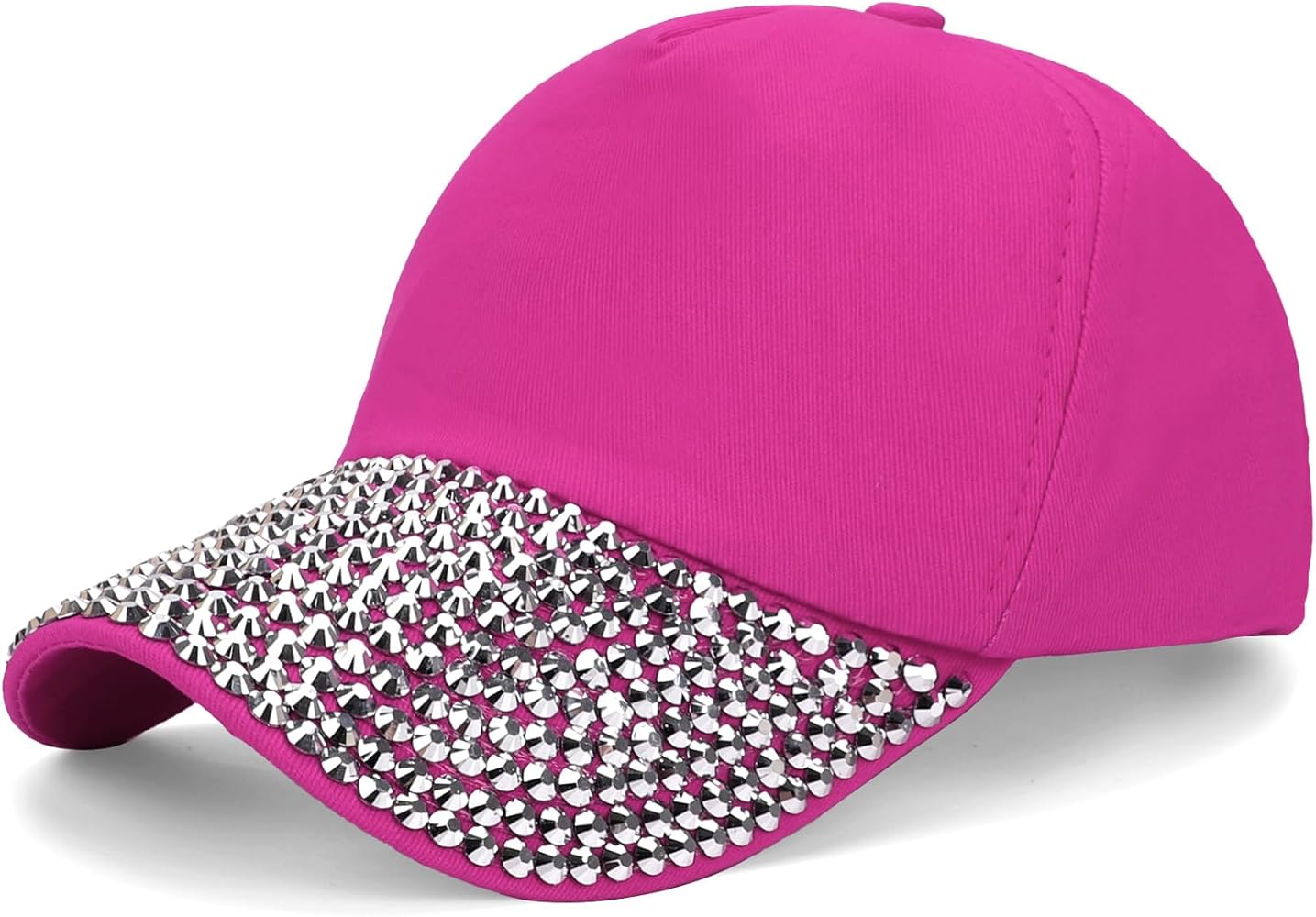 Women's Men's Studded Rhinestone Baseball Cap Adjustable Bling Sports Casual Fashion Sun Hat Dad Trucker Hat