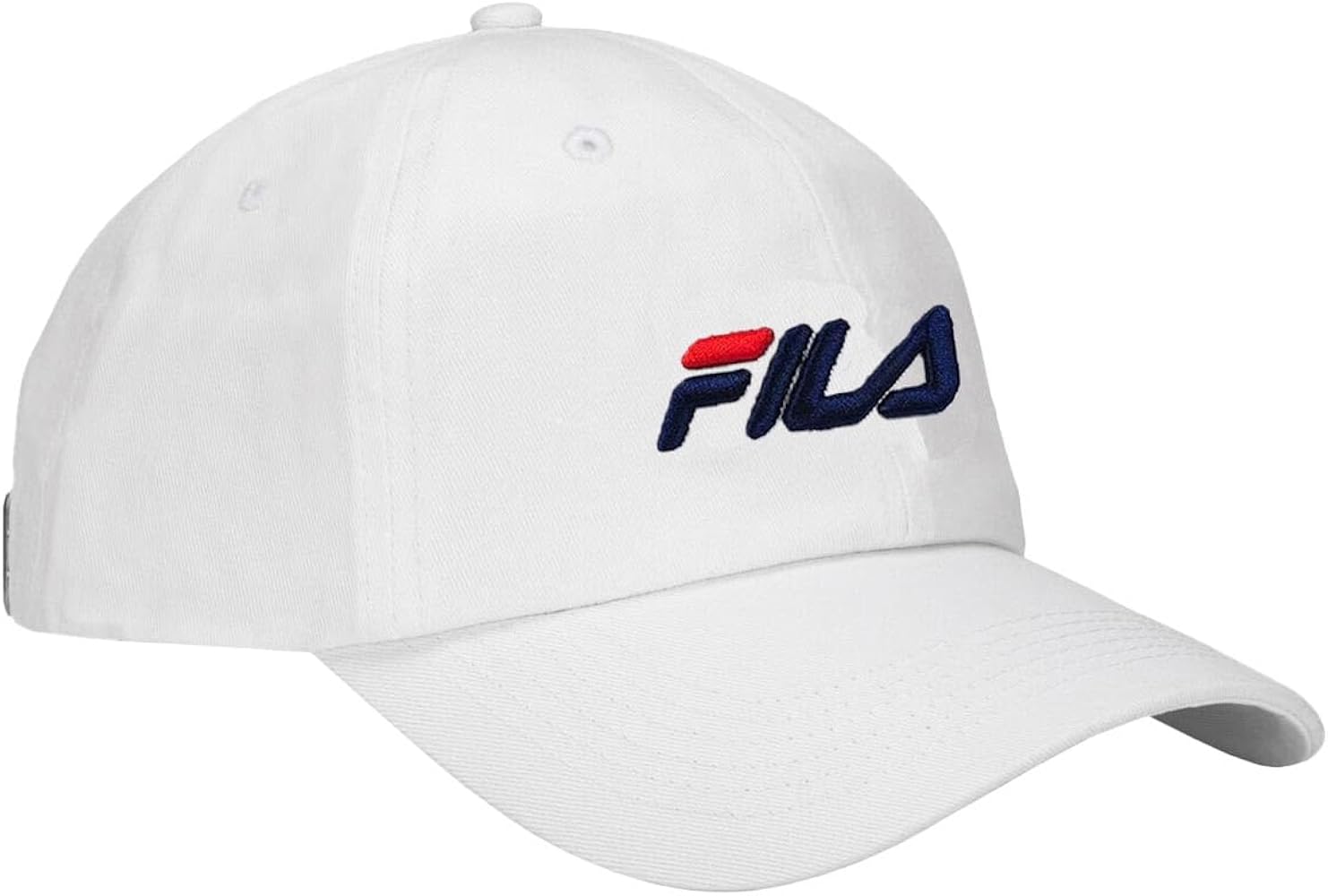 FILA Unisex Speed Logo Cotton Twill Slouch Adjustable Baseball Dad Hat