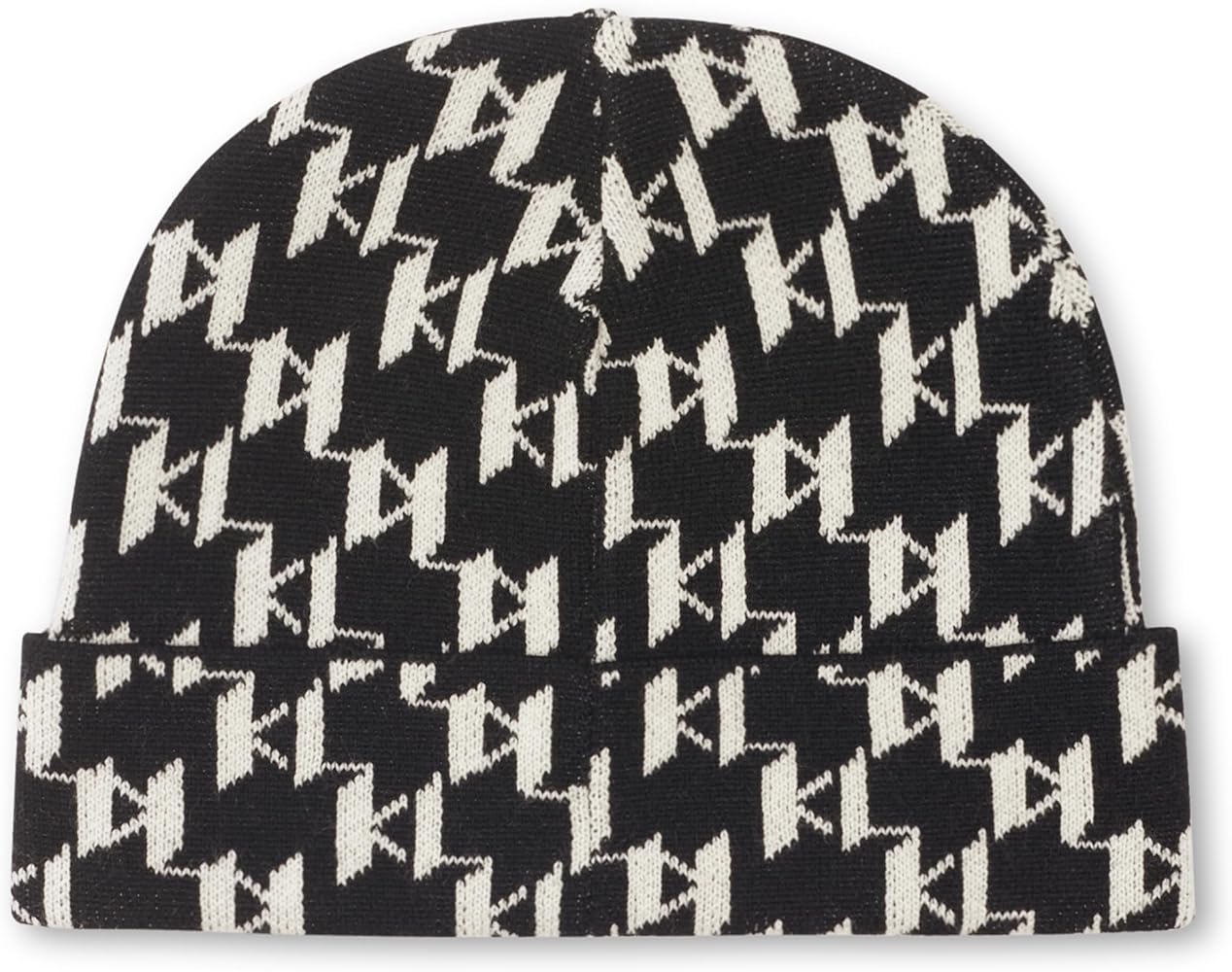 Karl Lagerfeld Paris Men's All Over Kl Logo Beanie, Multi