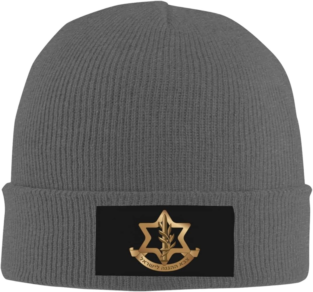 GHBC Israeli Defense Force Beanie Woman Beanie Cap Man's Winter Knit Hat Deep Heather