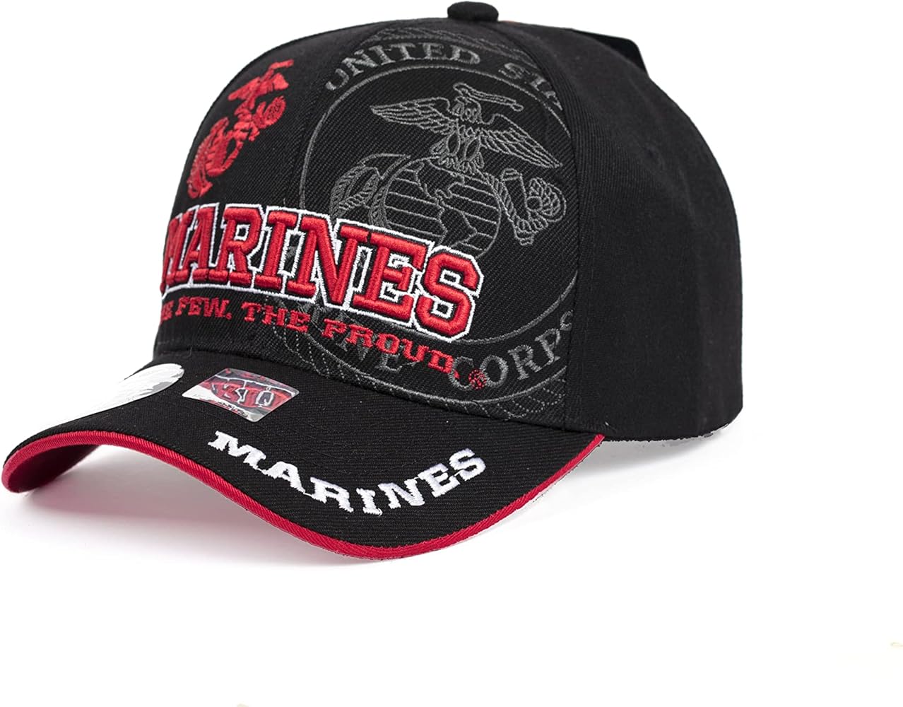 U.S. Military Marine Corps Official Licensed Premium 6 Panel Adjustable Veteran Baseball Cap