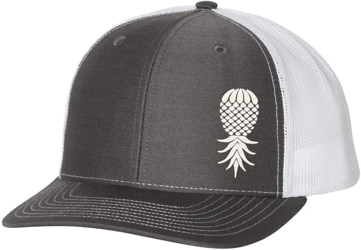 Trenz Shirt Company Men's Upside Down Pineapple Embroidered Mesh Back Trucker Hat Baseball Cap