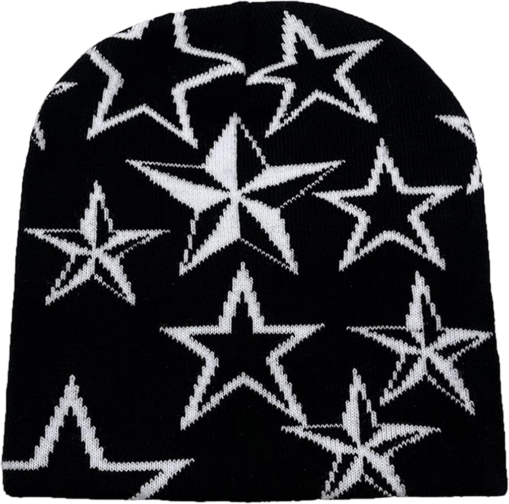 Y2k Beanie Women Winter Knit Hat Skull Cap Slouchy Beanie for Men