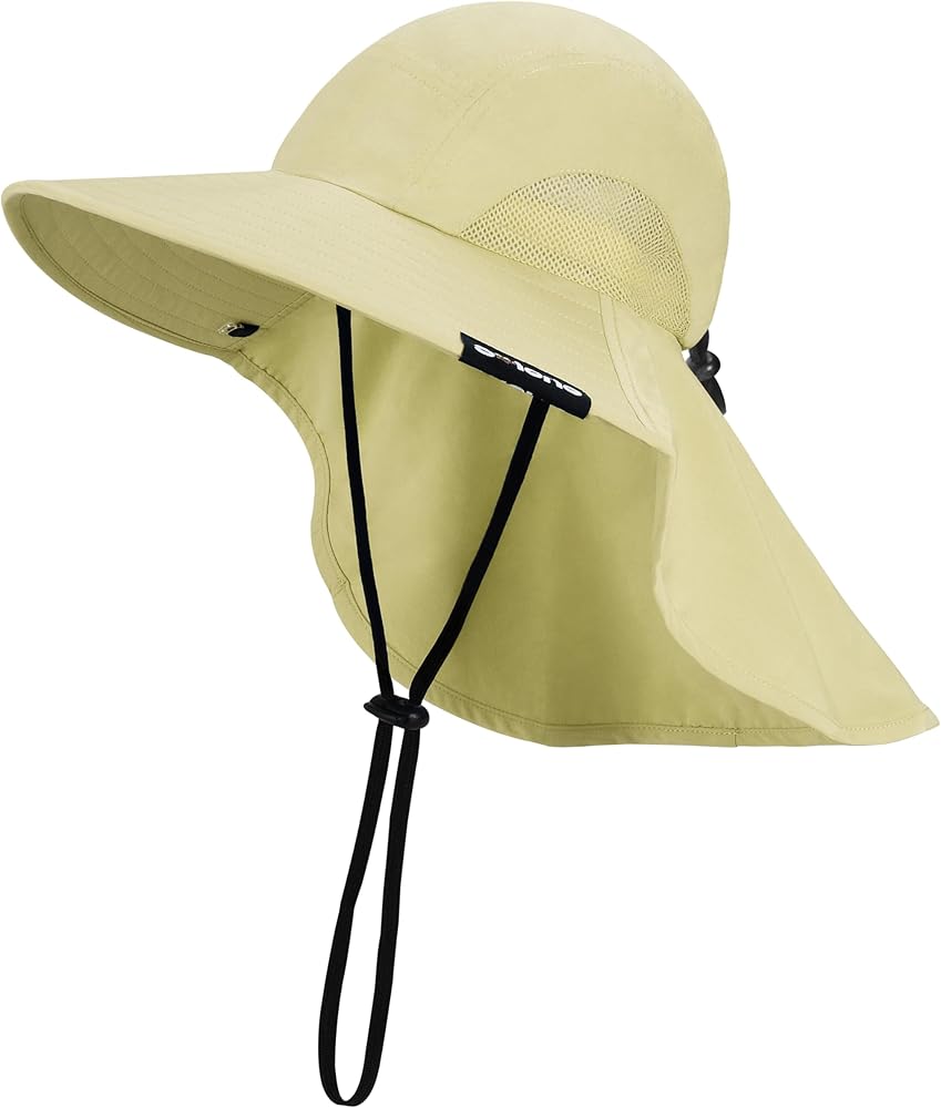 Solaris Sun Hat with Neck Flap, UPF 50 Sun Protection Lightweight Sun Cap for Men Women, Wide Brim Hat for Fishing Hiking