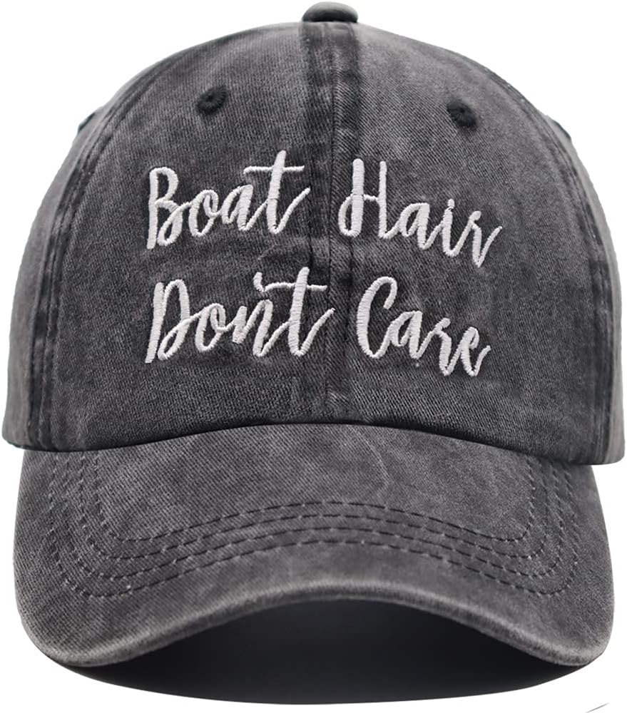 Beach Hair Don't Care Hat, Vintage Washed Adjustable Beach Life Baseball Cap for Men Women …