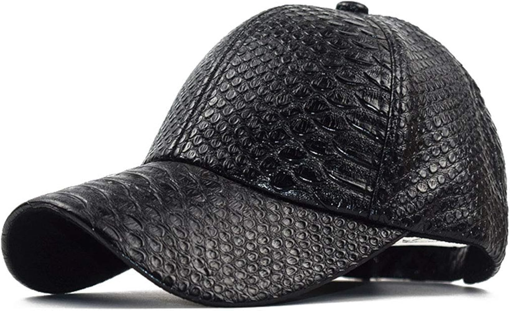 INOGIH Snakeskin-Leather Baseball-Cap Unisex Casual-Dad-Hat Adjustable Snapback for Women Men