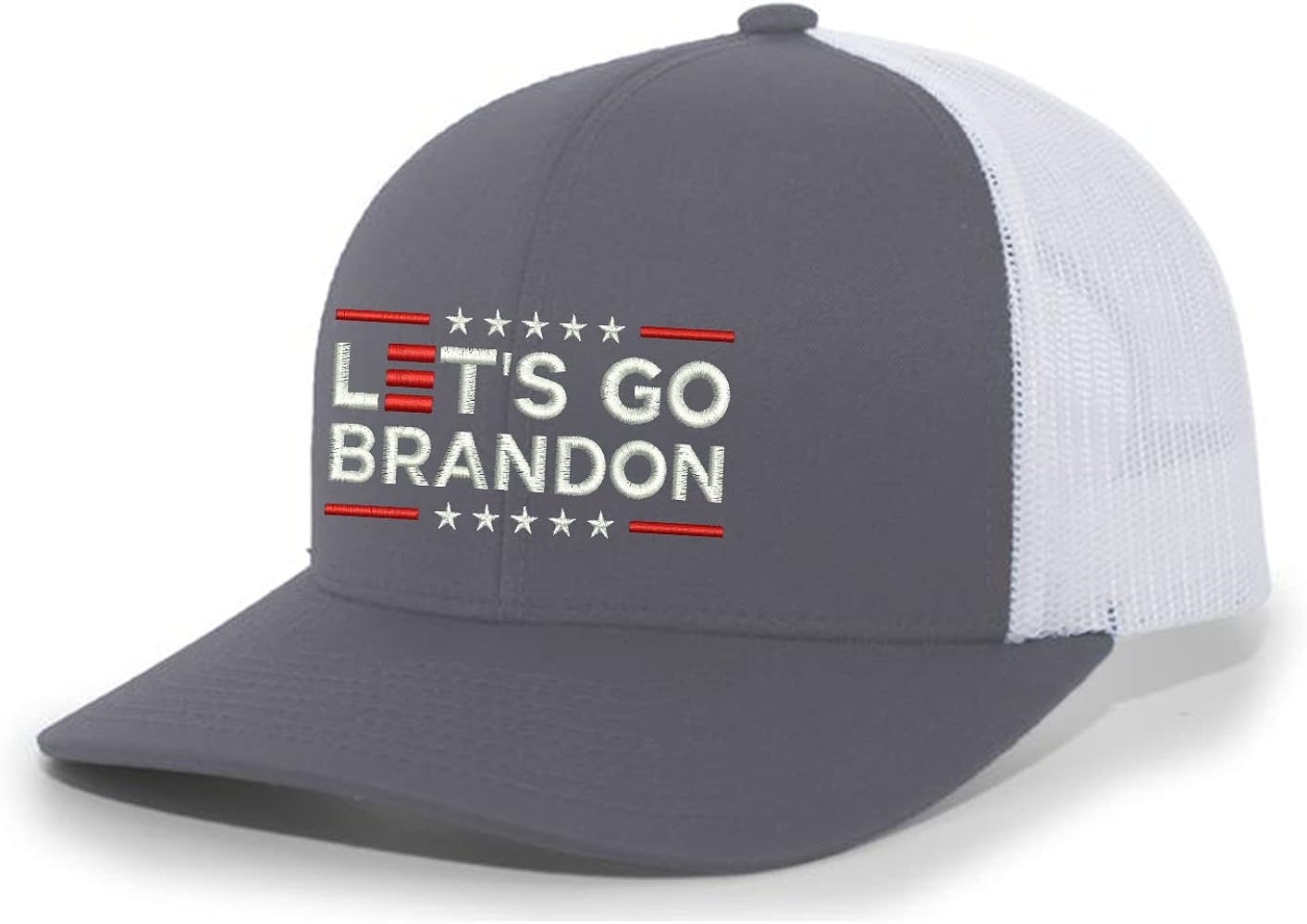 Trenz Shirt Company Let's Go Brandon FJB Mens Embroidered Mesh Back Trucker Hat Baseball Cap