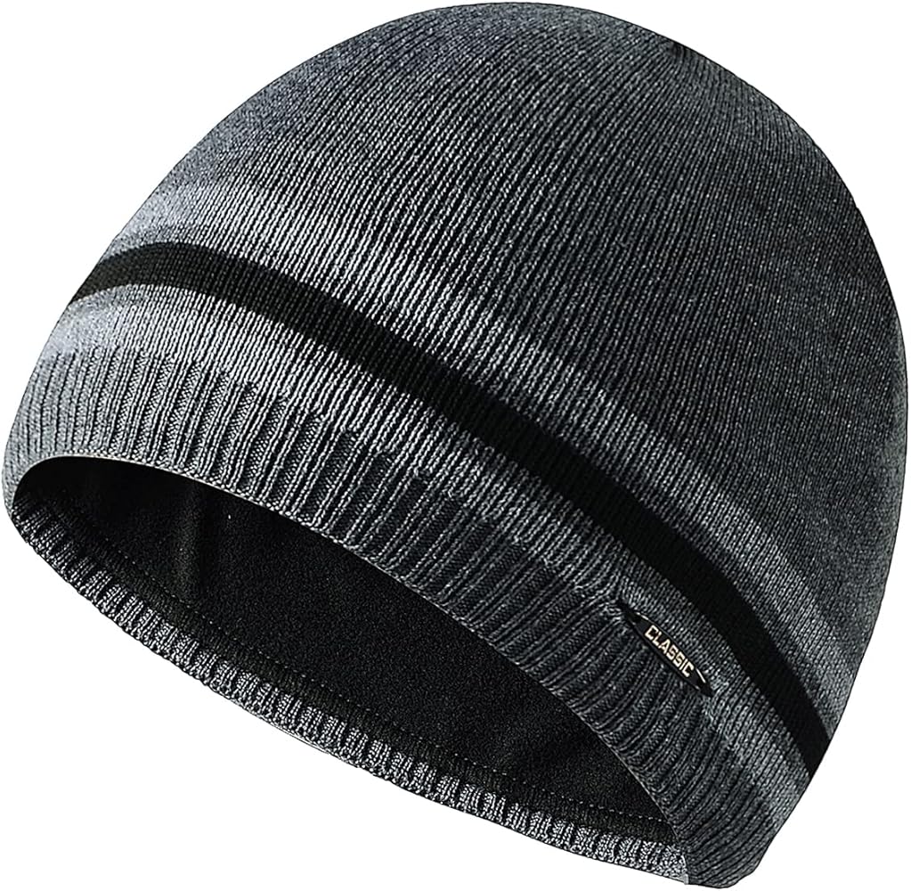 XIAOHAWANG Winter Beanie Hats for Men Ribbed Knit Men's Slouchy Beanies Teens Thermal Skull Caps