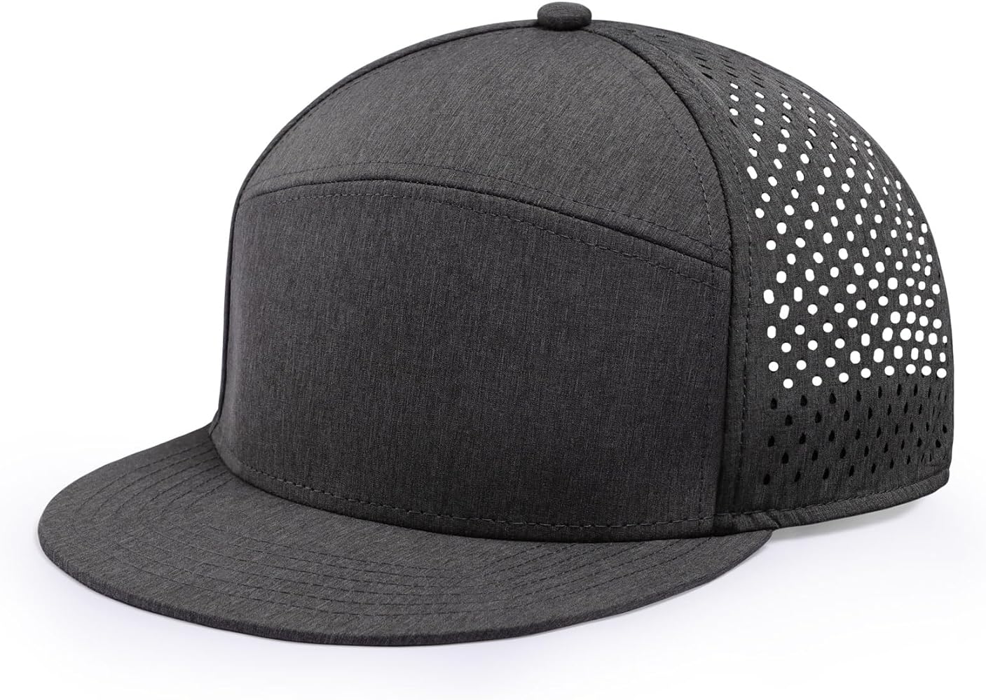 Oversize XXL Flatbill Mesh Performance Snapback Cap Extra Large 6 Panel Camper Style Hat for Men Big Head 23.6"-25.6"