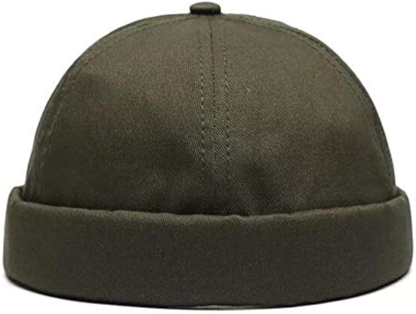 Men Women Brimless Hat Docker Beanie Cap Skullcap Rolled Cuff Retro Beanie Hat