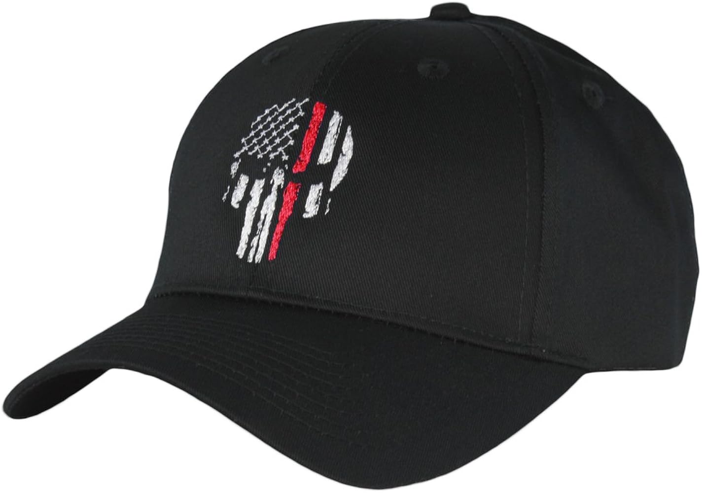 Fantastic Tees American Flag Skull Service Support Men's Patriotic Hat Cap