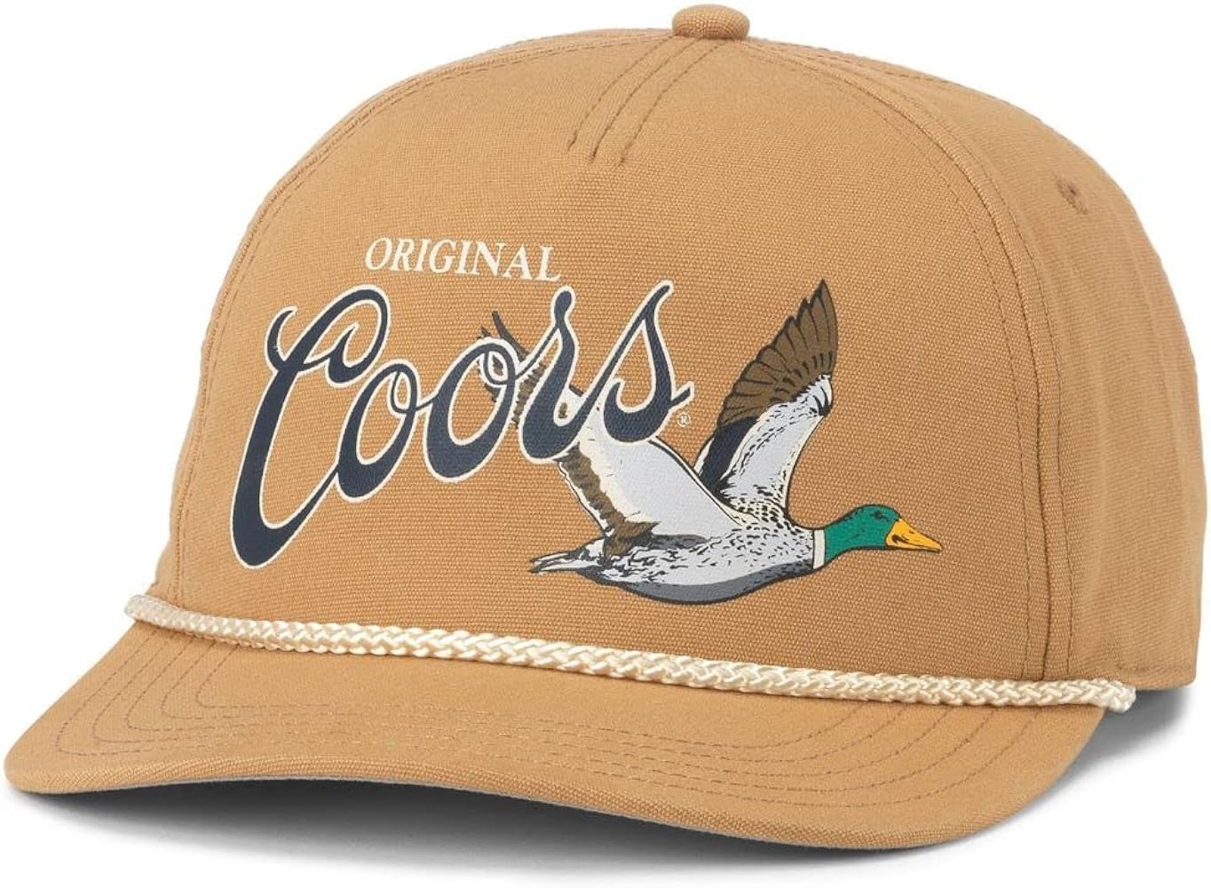 AMERICAN NEEDLE Coors Beer Canvas Cappy Adjustable Snapback Baseball Trucker Hat (23005A-COORS-WHEA)