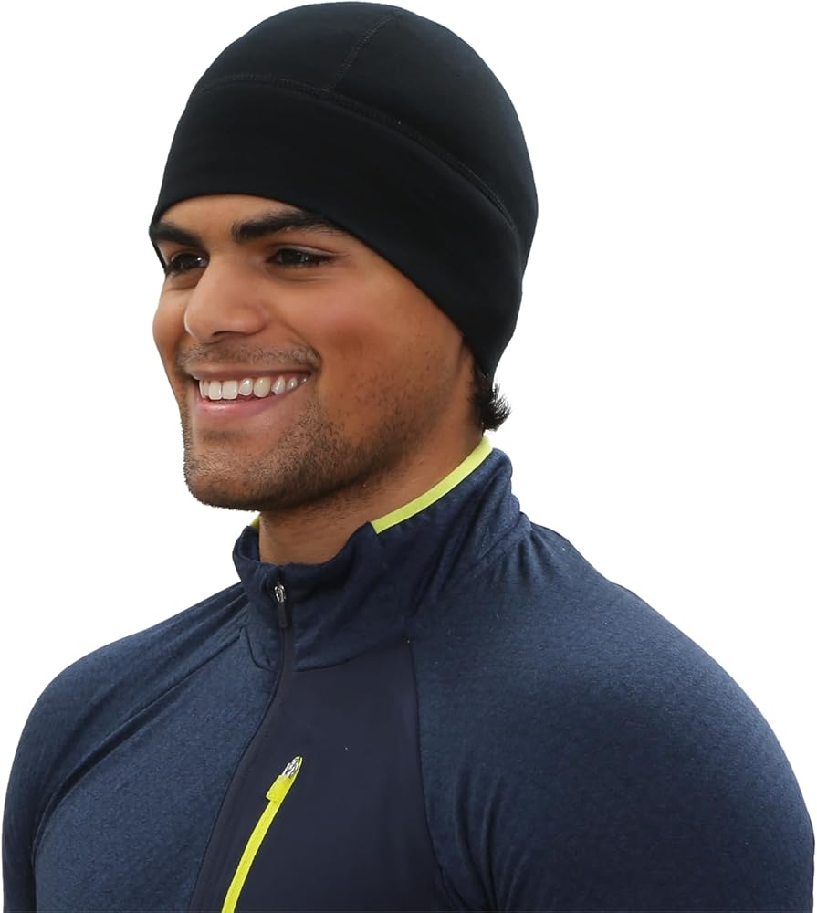 TrailHeads Men’s Merino Wool Beanie - Winter Hat for Runners