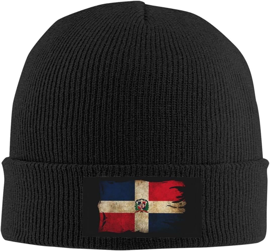 Vintage Torn Broken Dominican Republic Beanie for Men Women Unisex Winter Hat