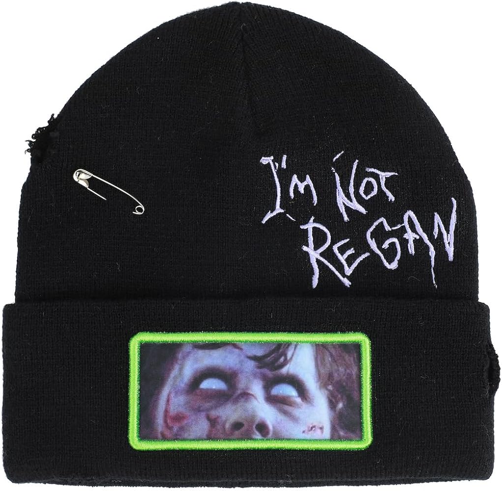 The Exorcist I'm Not Regan Screenshot Adult Cuffed Beanie Black