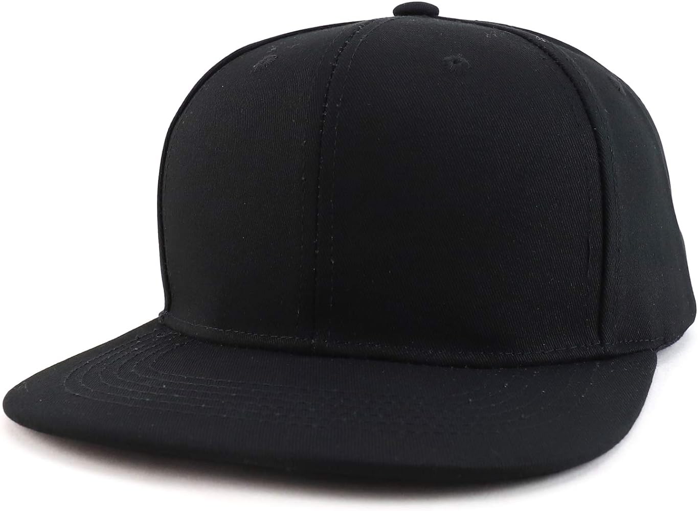 Trendy Apparel Shop Oversize 2XL Blank Plain Back Flatbill Snapback Baseball Cap