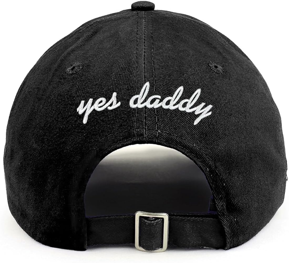 Trendy Apparel Shop yes daddy (Back) Embroidered 100% Cotton Dad Hat