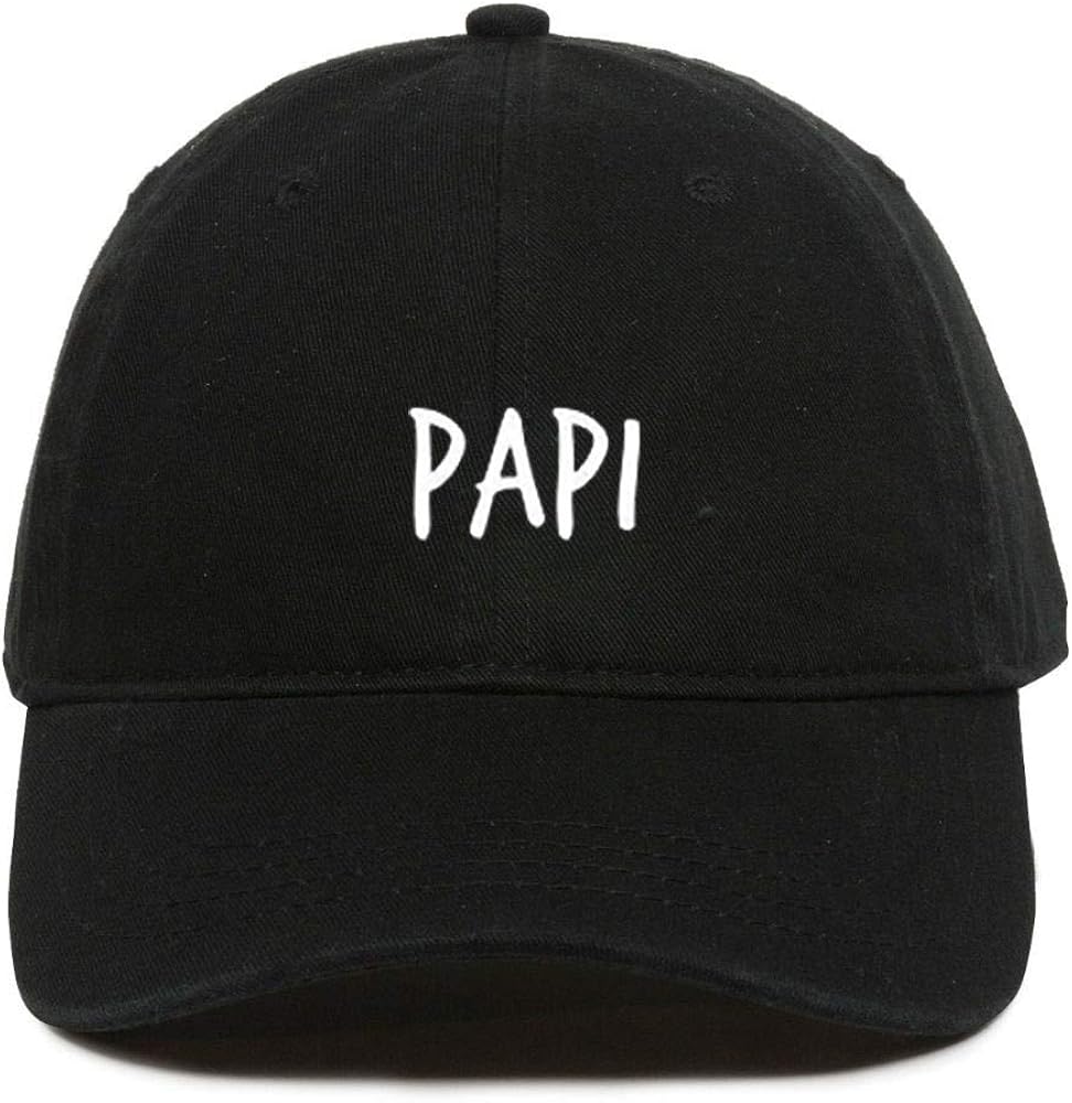 Papi Daddy Baseball Cap, Embroidered Dad Hat, Unstructured Six Panel, Adjustable Strap (Multiple Colors)