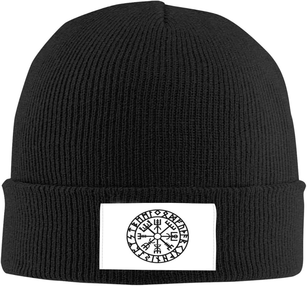 Beanie Hat Viking Symbol Nordic Skull Cap Thin Soft Knit Hats Helmet Liner Sleep Caps for Men Women