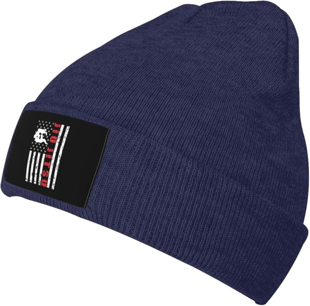 Jiu Jitsu American Flag,Cuffed Beanie for Men Women Knit Skull Cap Warm Stocking Hats