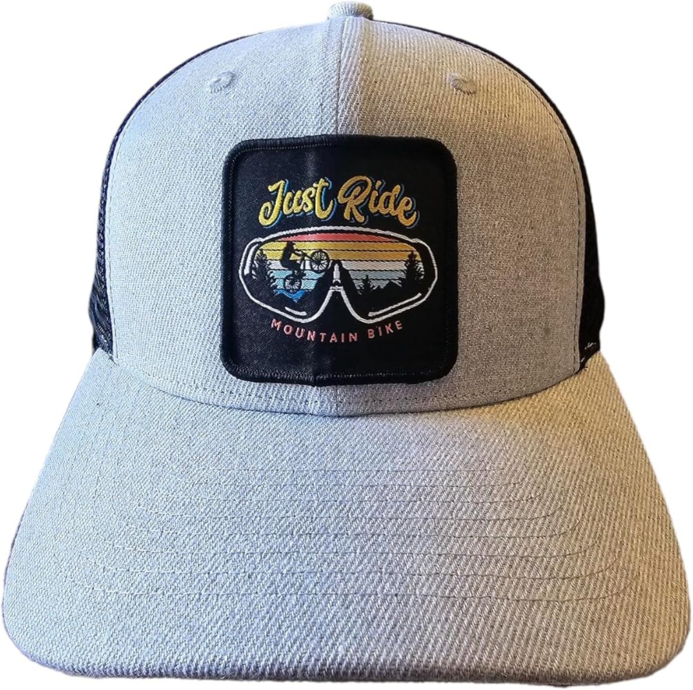 Trucker Hat - Mountain Biking with Just Ride Vintage Patch