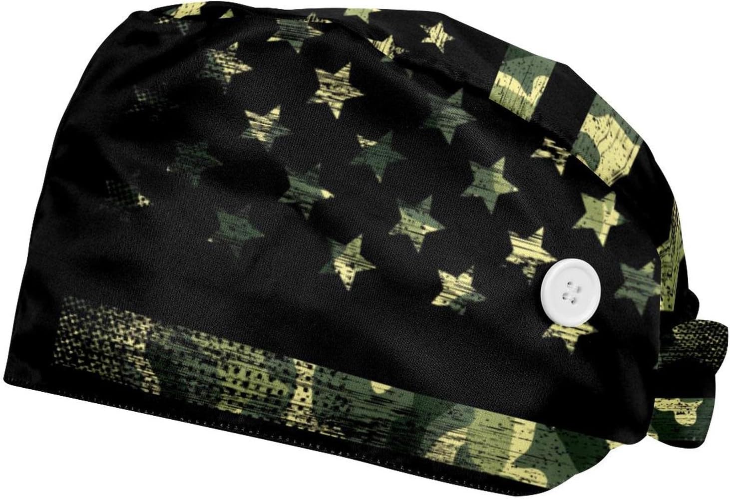 2 Packs Stars Camouflage Working Cap Unisex Scrub Cap