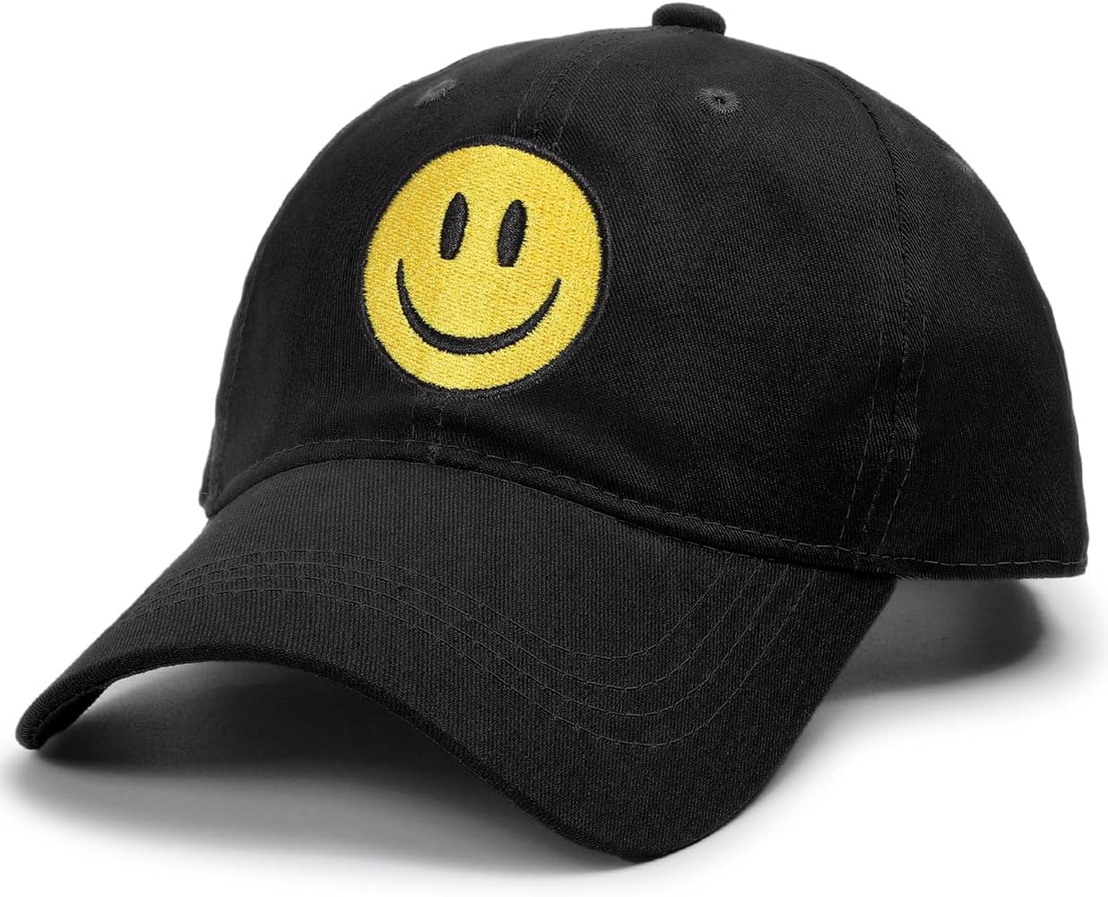 SONMONY Smile Face Baseball Hat Washed Dad Hat for Men Women Cute Baseball Caps Unstructured Smile Embroidered Hat