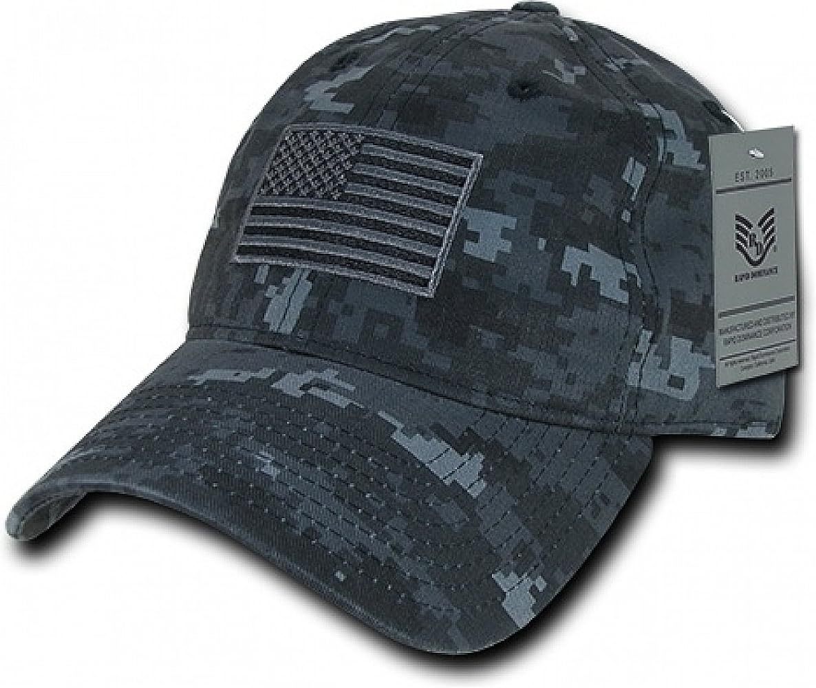 Rapiddominance Relaxed Graphic Cap with Tonal Flag, Midnight Universal