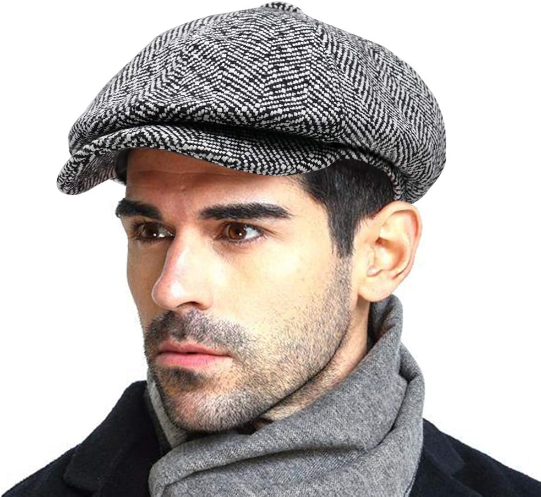 PanPacSight Men's Octagonal Hat Vintage Beret Flat Ivy Cabbie Driving Hunting Cap for Boyfriend, Husband, Brother, Father