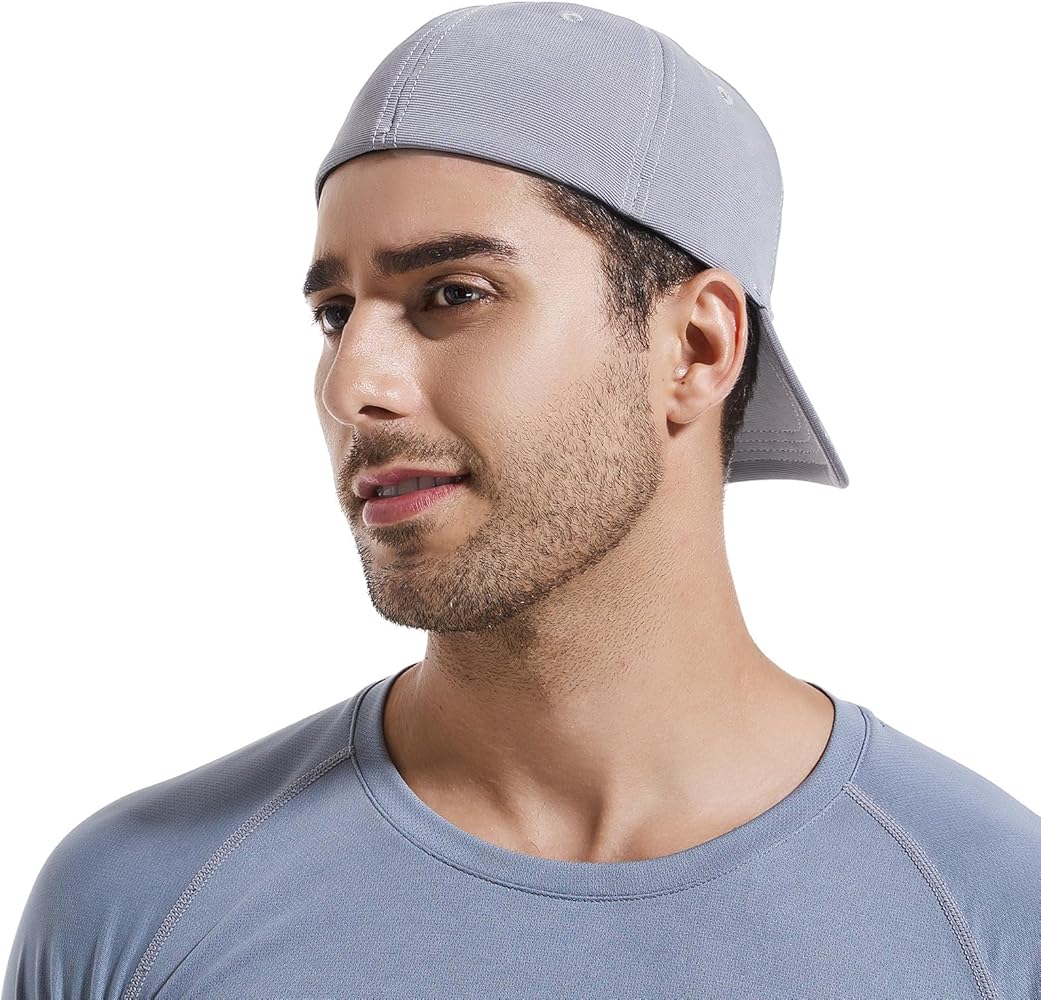 6 Panel Stretch Full Closed Baseball Caps Men's Blank Fitted Cap Curved Brim Elastic Closed Back Hat Q2426