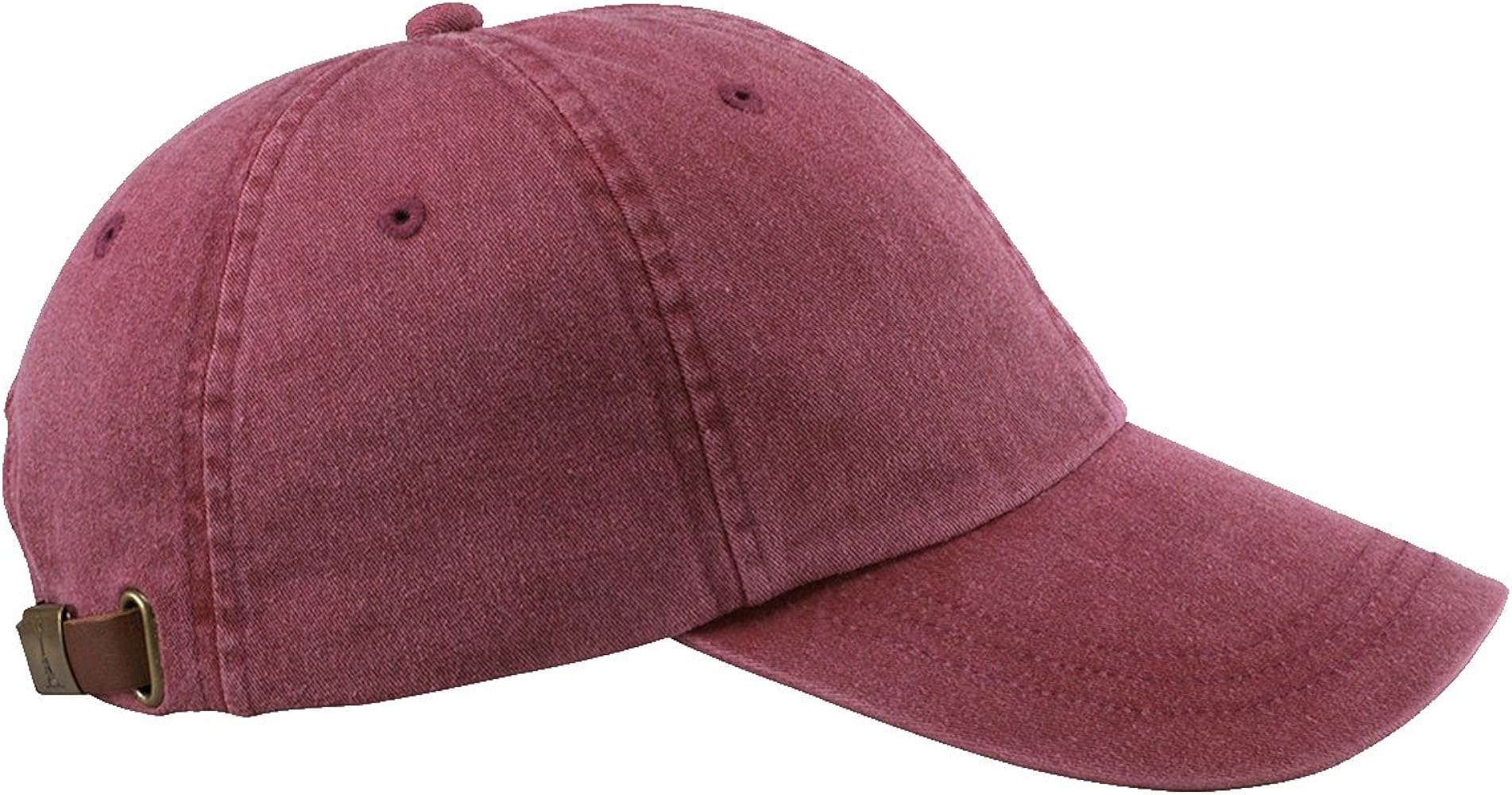 Adams Cap 6-Panel Low-Profile Washed Pigment-Dyed Baseball Cap, Burgundy, OS