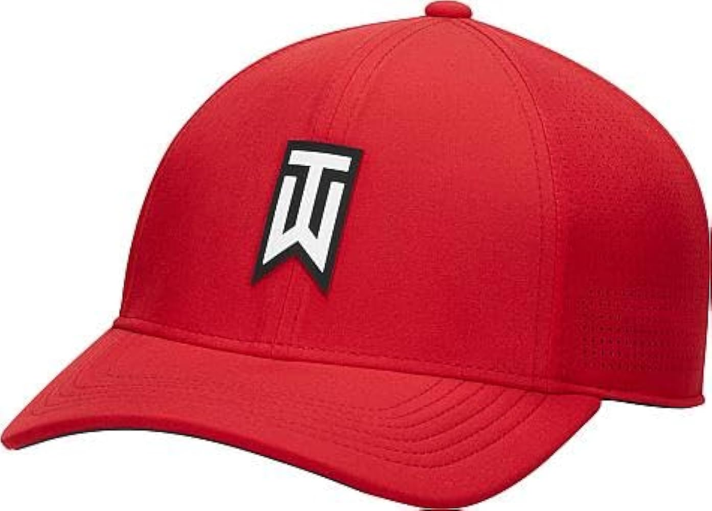 Nike Men's Adult Tiger Woods Legacy91 Golf Dri Fit Flex Fit Cap Hat (Medium-Large, Red/Black/White)