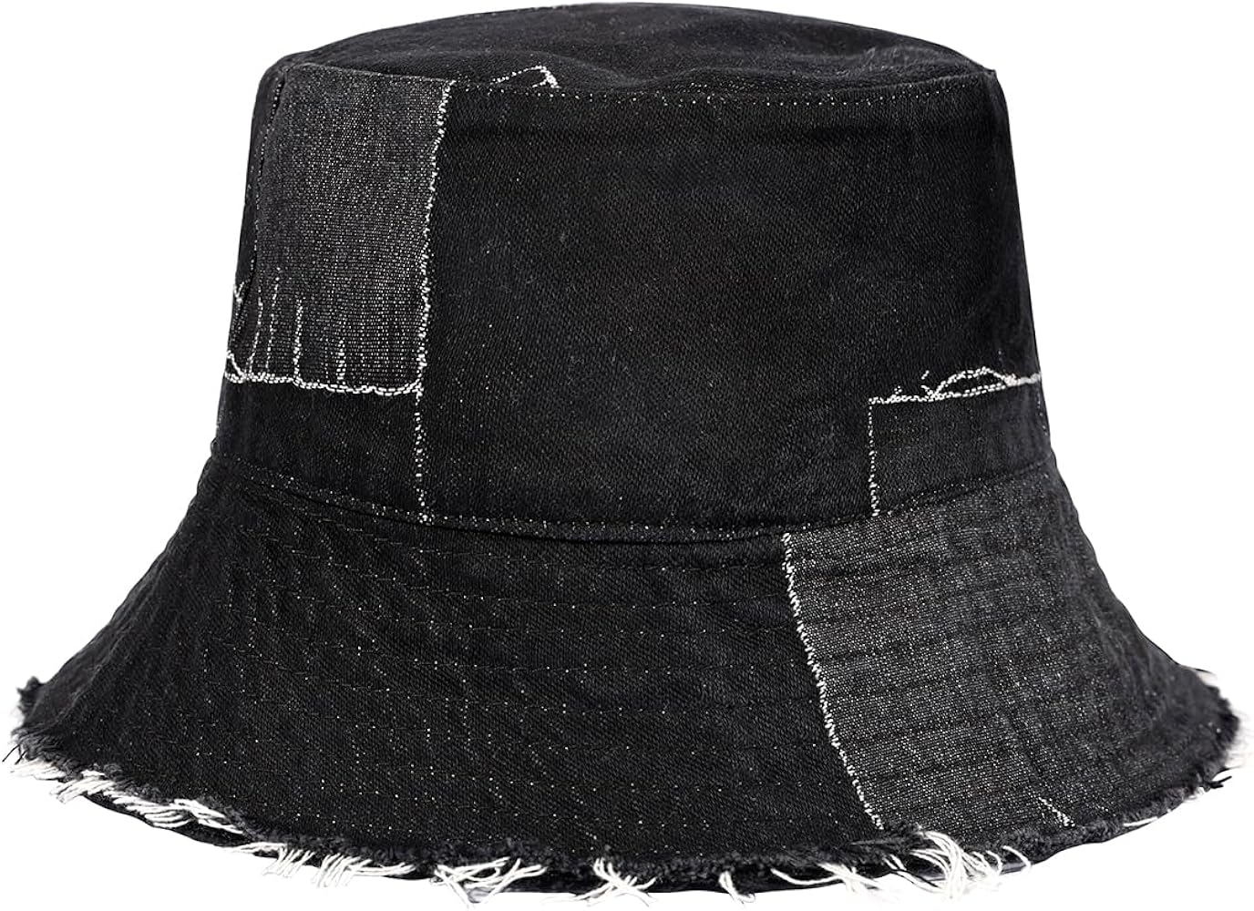 MILAKOO Unisex Demin Bucket Hat Washed Jean Fisherman Cap for Women Wide Brim Lightweight Packable